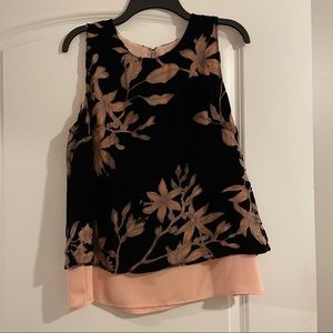 Floral velvet blouse